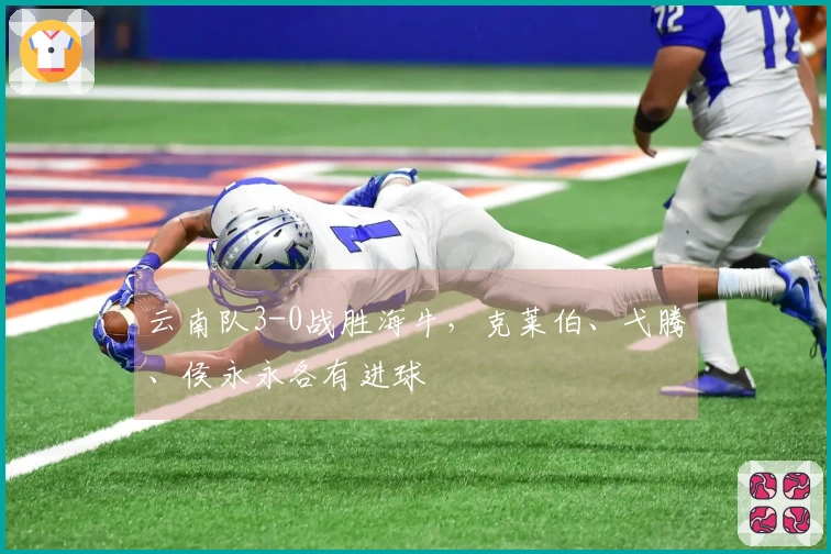 云南队3-0战胜海牛，克莱伯、弋腾、侯永永各有进球